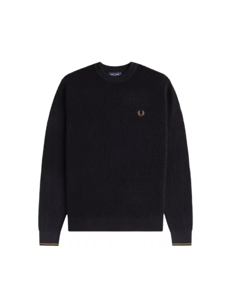 Sweter Fred Perry z nadrukiem czarny
