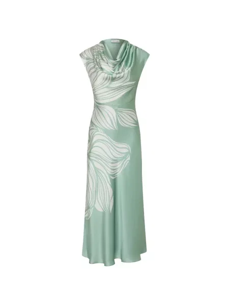 Sukienka midi Rebecca Vallance w kwiatki z nadrukiem do kolan zielona