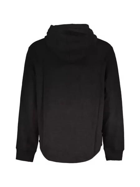 Плетен суичър с качулка Calvin Klein с автограф черно