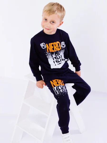 Дитячий Спортивний костюм Носи своє бавовна/поліестер синій