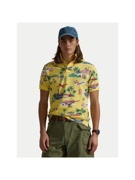 Polo Ralph Lauren Pólóing Custom Slim Fit sárga