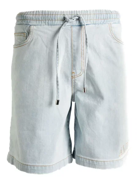 Pantaloni scurți din denim Amiri cu cordon albastru