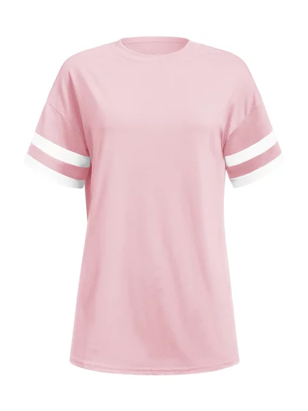 Imily Bela Tricou roz deschis alb