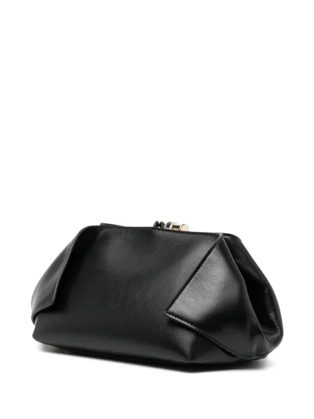 Geantă plic Ferragamo din piele negru