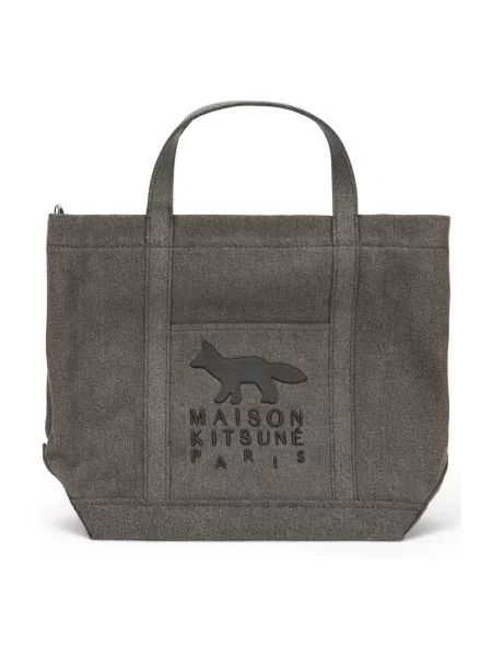Shopperka Maison Kitsune brązowa
