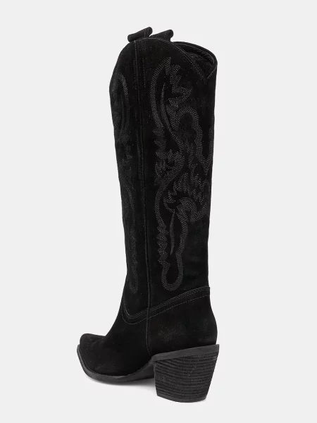 Semišové kovbojské boty Jeffrey Campbell RANCHER-K na černá