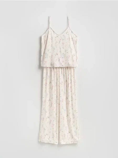 Reserved Pijamale din două piese cu bretele nude