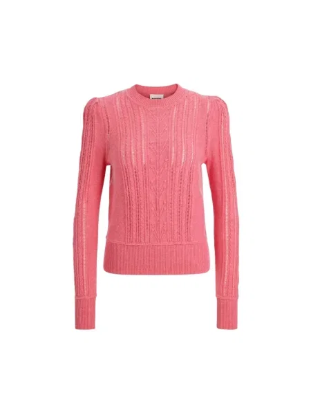 Sweter Marant Etoile z kapturem różowy