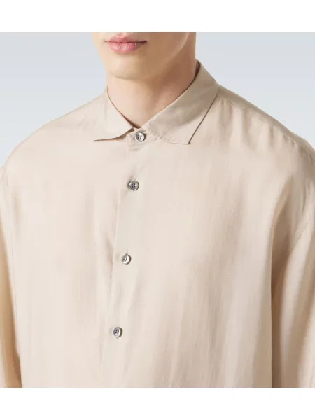 Cămașă Giorgio Armani din satin bej