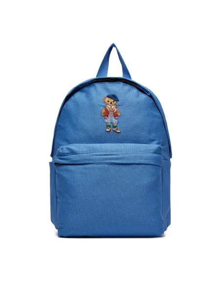 Детска раница Polo Ralph Lauren малък с изчистен дизайн синьо