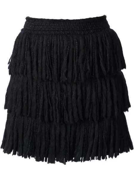 Fustă Lanvin cu franjuri negru