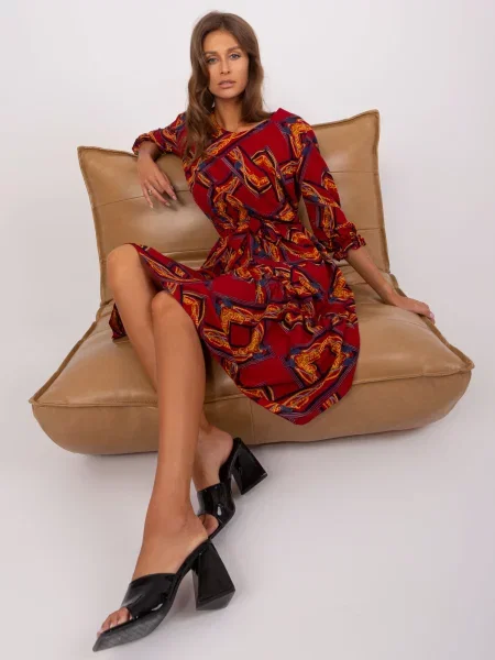 Obleka obleka Lakerta bordo