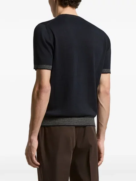 Tricou Peserico cu nervuri albastru