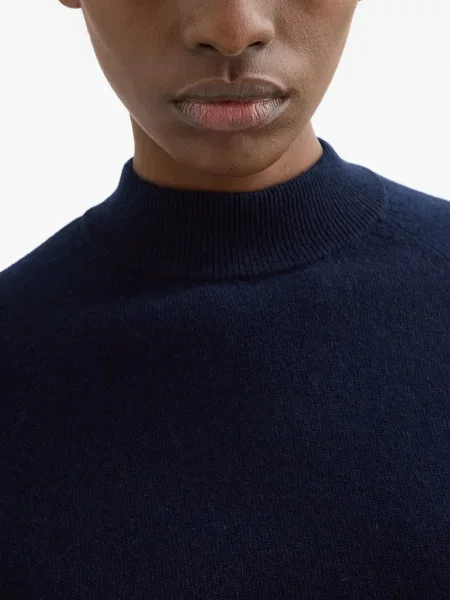 Пуловер Jil Sander изрязани синьо