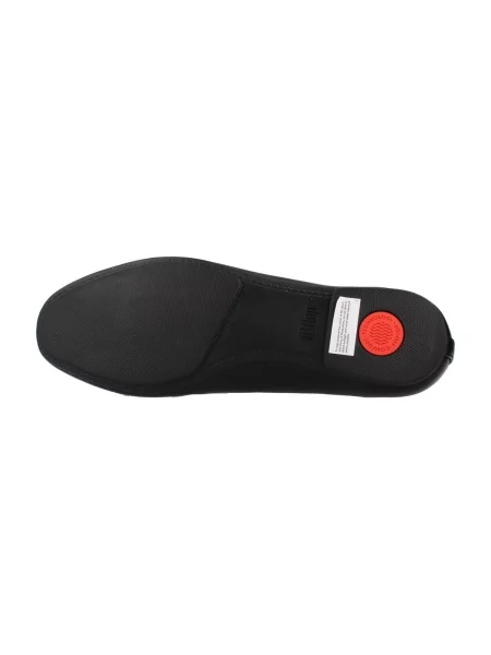 Kožené baleríny Fitflop s mašľou čierna