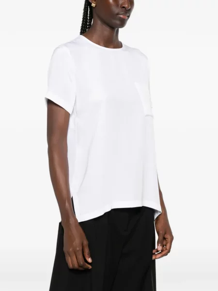 Tricou Max Mara cu broderie alb