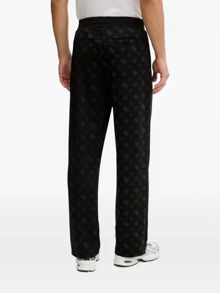 Pantaloni Guess cu imagine alergare negru