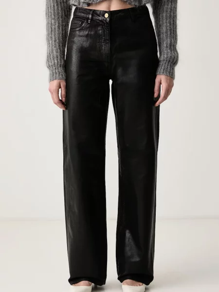Elisabetta Franchi jeansy straight damskie czarne