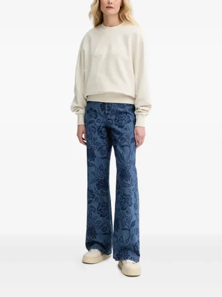 Blugi A.p.c. cu model floral cu imagine albastru