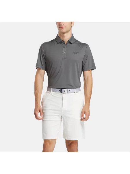 Reebok koszulka polo BDC z kontrastowymi wstawkami kolorystycznymiunisex BLACK/GREY Size: S czarna