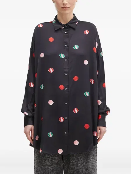 Cămașă Fiorucci cu imagine negru