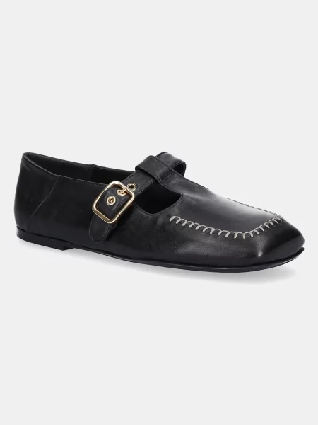 Кожени балеринки AGL Ceramic Shoes черно