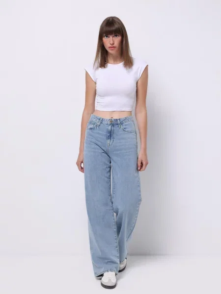 Джинси Colin’s комбінований верх блакитний