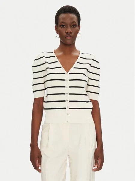 Morgan bluză MFOLK in dungi MFOLK bej