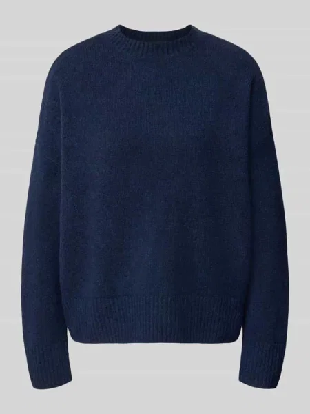 Sweter o kroju oversized z dodatkiem wełny model BOOM' Vero Moda granatowy