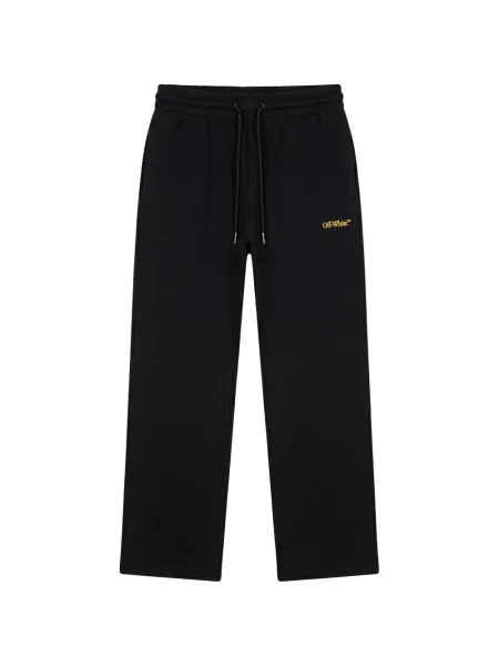 Pantaloni Off-white cu imagine alergare alb