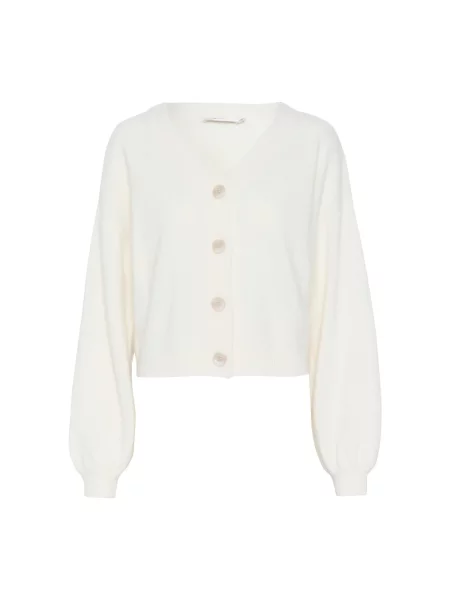 Kardigan Gestuz wełniany elegancki beżowy