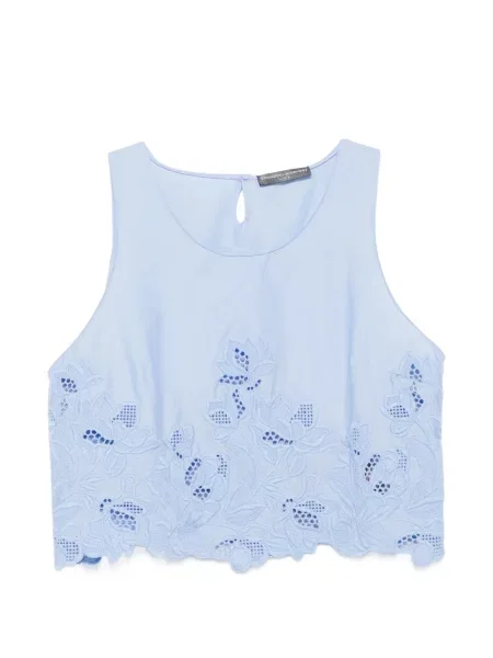 Decupat top Ermanno Scervino cu broderie albastru