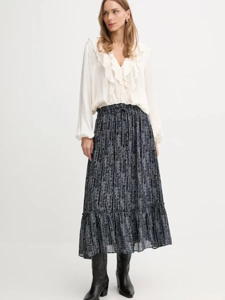 Спідниця Pepe Jeans midi пряма синій