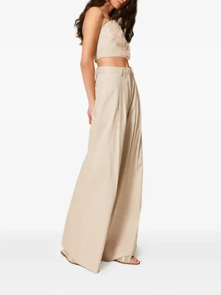 Pantaloni palazzo Twinset plisat