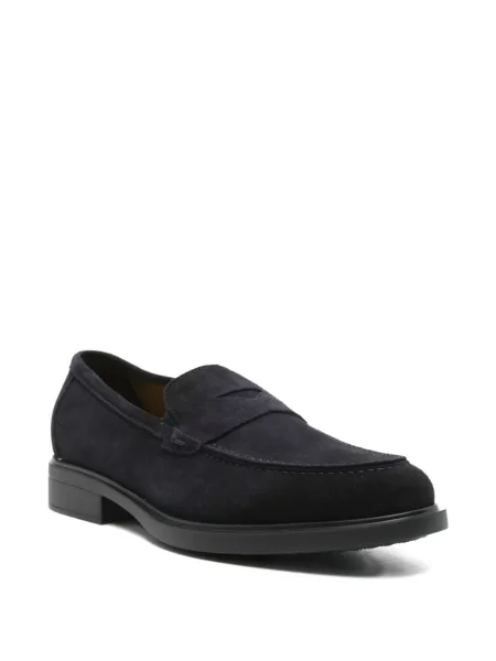 Pantofi loafer Doucal's din piele de căprioară albastru
