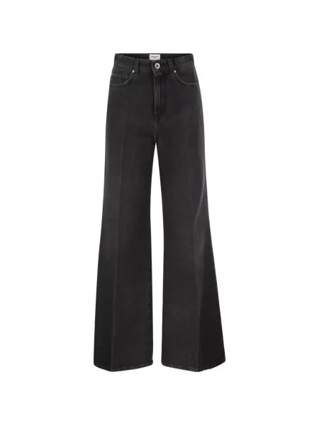 Blugi cu picior larg Weekend Max Mara negru