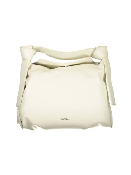 Torebka crossbody Calvin Klein skórzana beżowa