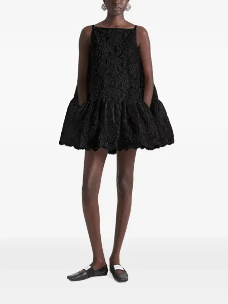 Rochie mini Givenchy cu volane din dantelă negru