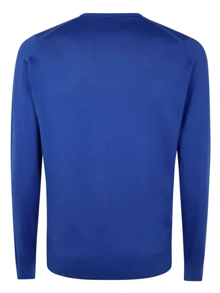 Tricou mânecă lungă John Smedley albastru