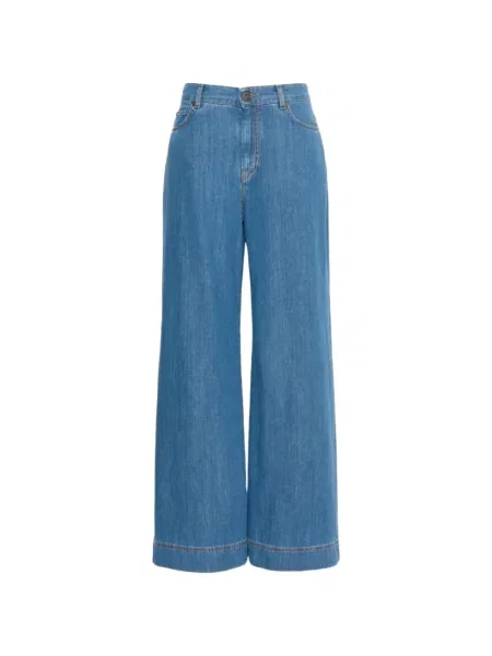 Blugi cu picior larg Weekend Max Mara albastru