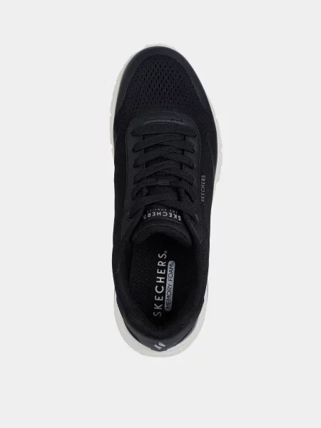Кожаные повседневные кроссовки Skechers черные