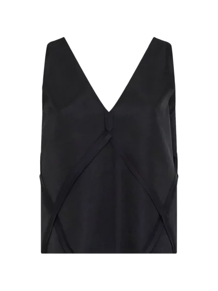 Top Mm6 Maison Margiela cu decolteu în V negru