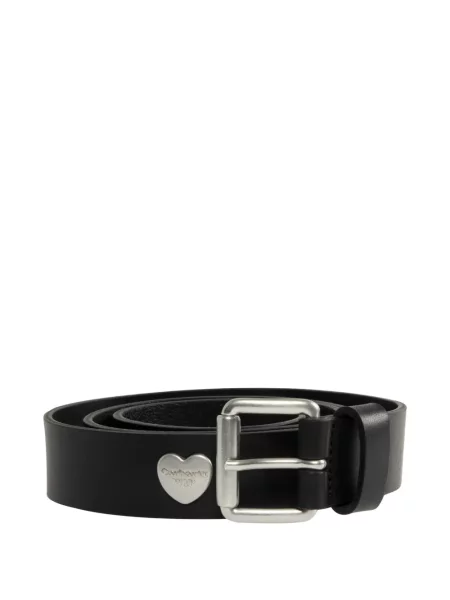 Curea Carhartt Wip cu tepi cu motiv cu inimi negru