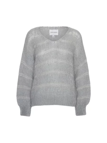 Sweter American Dreams wełniany szary