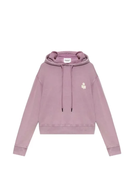 Hanorac cu glugă Marant Etoile cu autograf cu cordon violet