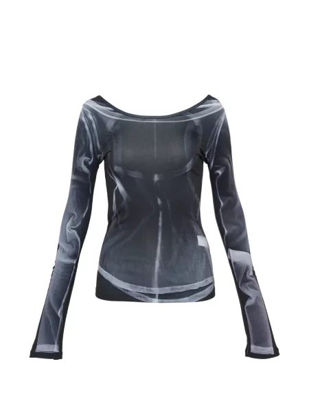 Lung top Nache negru