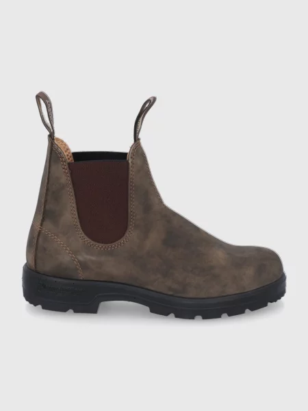 Blundstone Ghete Chelsea de piele femei cu plat maro