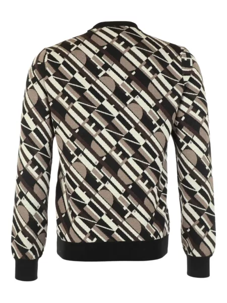 Pulover Fendi cu decolteu rotund maro