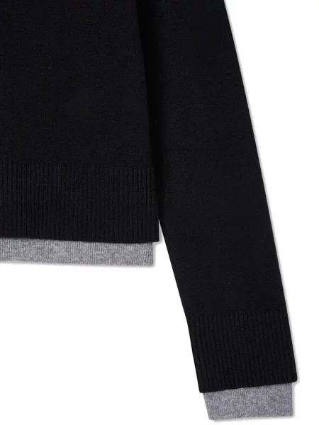 Pulover Studio Tomboy cu decolteu rotund negru