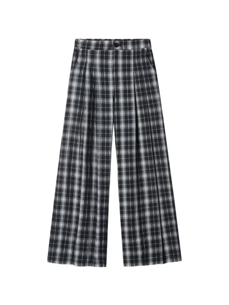 Pantaloni Tout A Coup în carouri negru